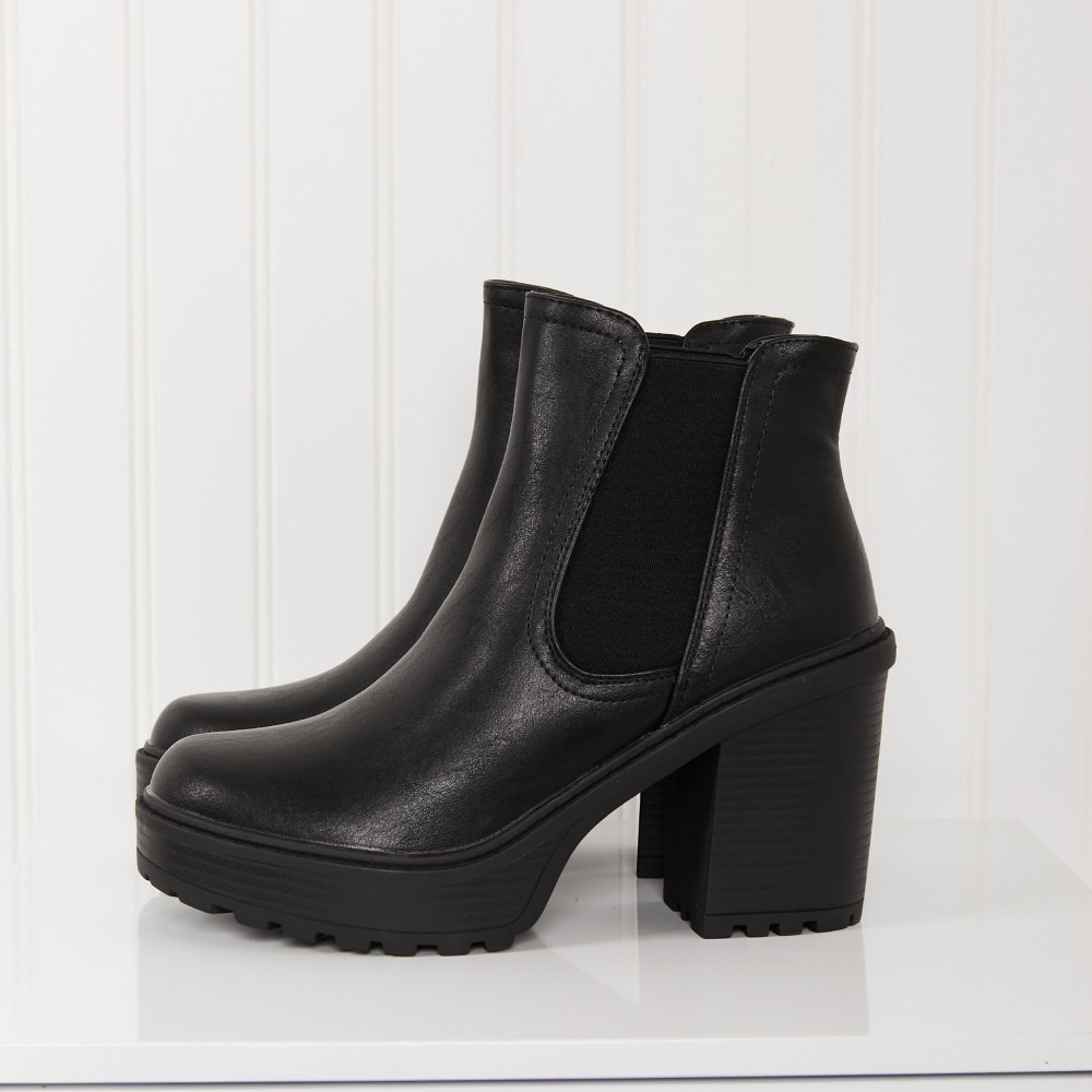Forever Link Moving Forward Lug Sole Chelsea Boots combat & moto boots NEW - Picture 5 of 7